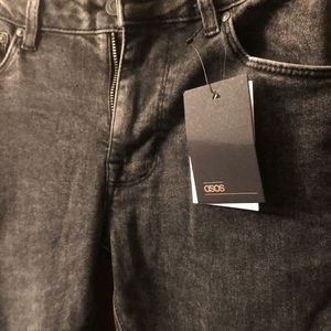 ASOS Extreme Super Skinny Jeans In Washed Black